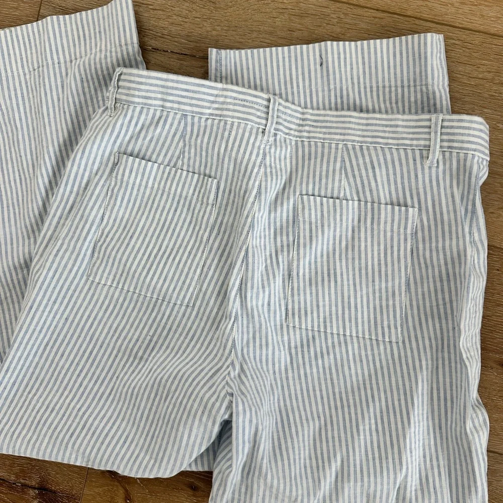 Frank & Eileen Light Blue Striped Wide Leg Pants - Picture 5 of 5